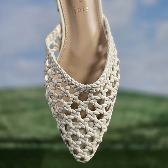 JOIE | BEHOLD ROUND BRAIDED VEGAN LEATHER POINTED TOE SLIP-IN MULE FLATS - Picture 5 of 14